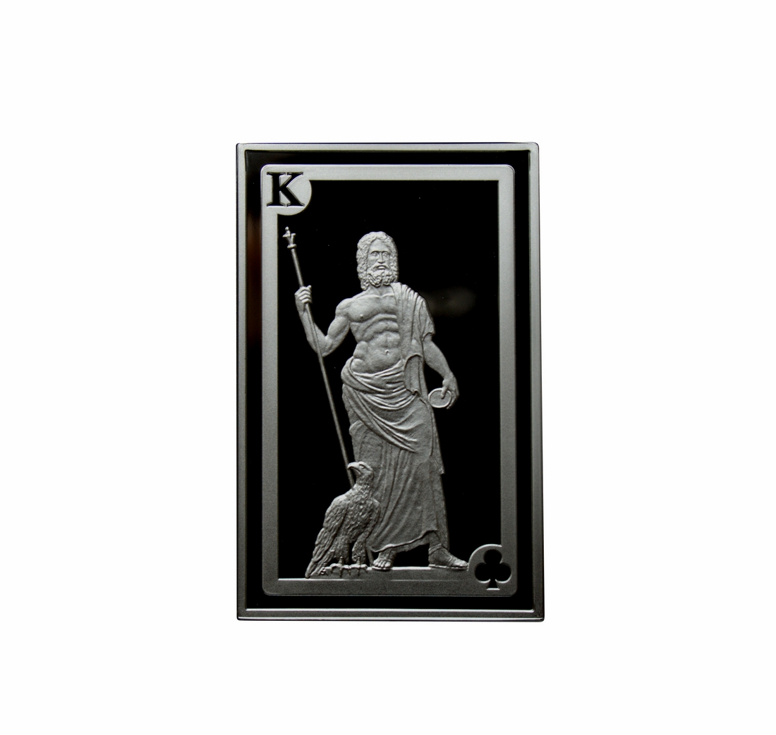 Królewski poker- Król,srebrna moneta o nominale 2500 Francs CFA CAMEROUN, 2016 