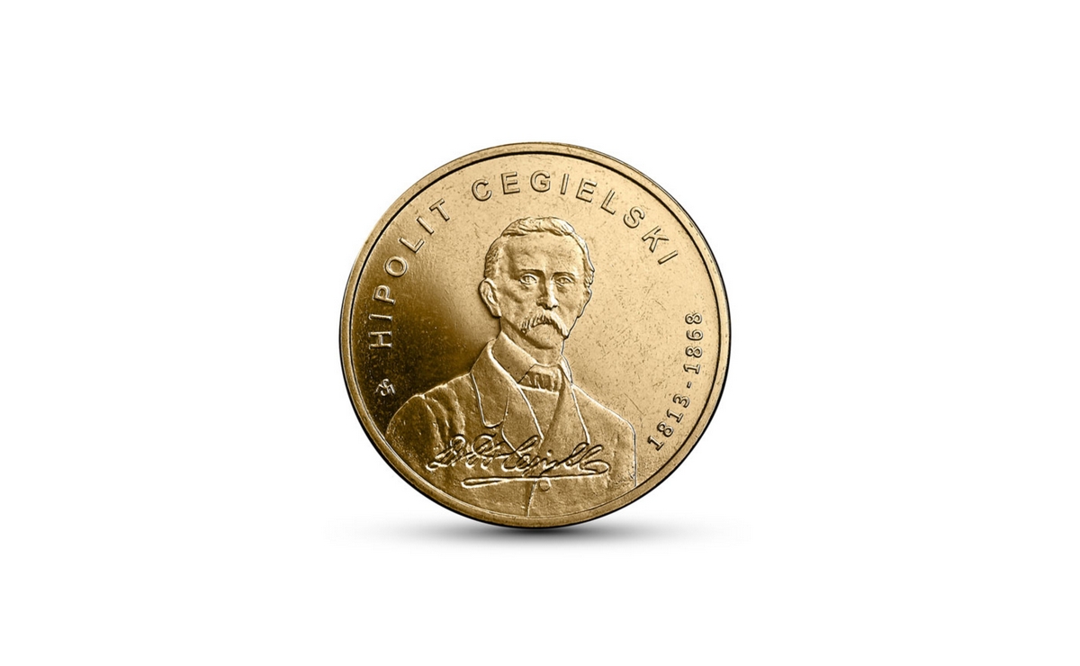 Hipolit Cegielski, rewers monety nominał  2 zł, 2013 